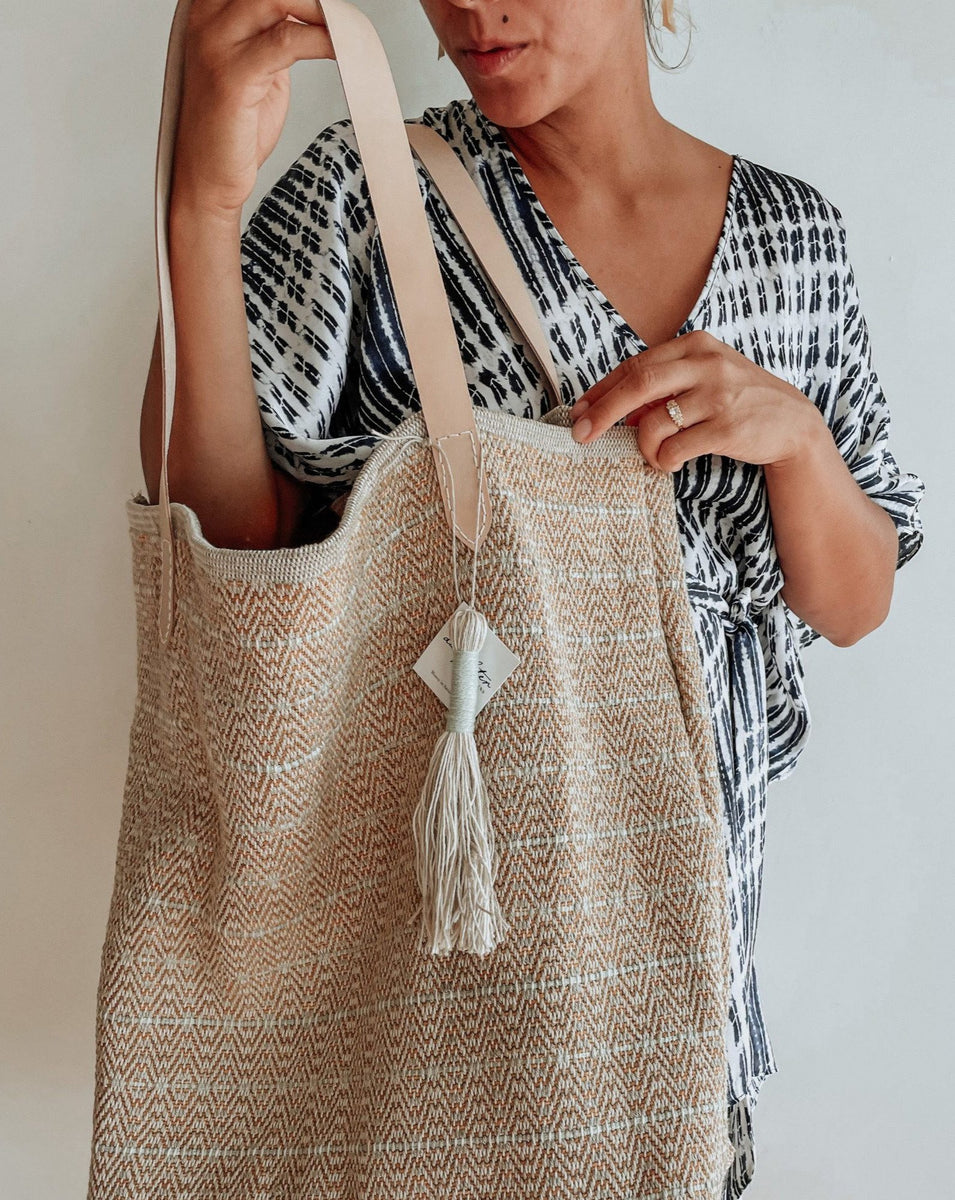 Woven Pattern Tote Bag For Women, Large Capacity Shoulder Bag