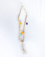 Multi beaded tassel necklace