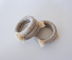 coiled napkin rings - tan